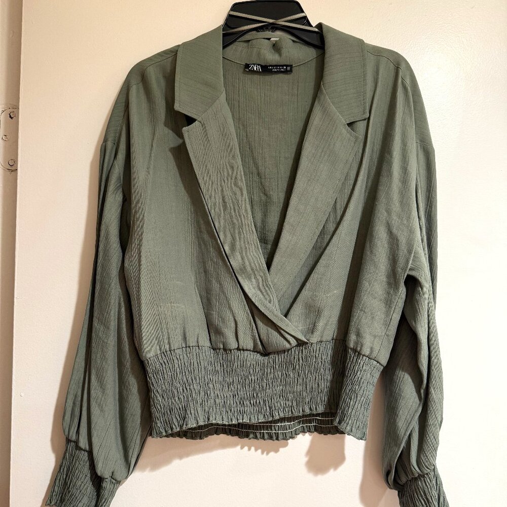 Zara Green Blouse